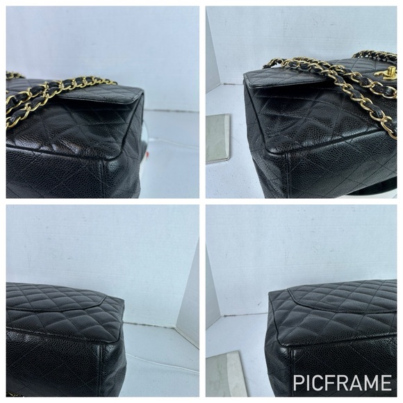 CHANEL JUMBO Flap Bag Quilted Caviar & Chanel Cambon POCHETTE & Chanel Wallet - Picture 5 of 16